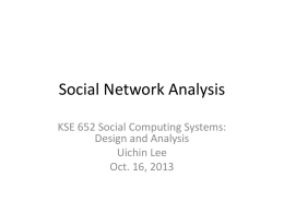 Social Network 101 - Interactive Computing Lab