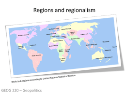 GEOG220 Lecture13 - Regions and regionalism