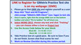 LINK to Register for GMetrix Practice Test site is on my webpage