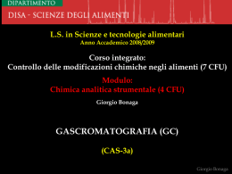 Giorgio Bonaga GASCROMATOGRAFIA (GC)