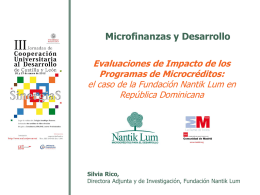 Evaluaciones de impacto en los programas de microcreditos