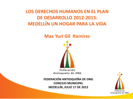 Reflexión sobre Derechos humanos en Plan de Desarrollo 2012-2015