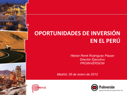 "Oportunidades de Inversión en el Perú" versión resumida