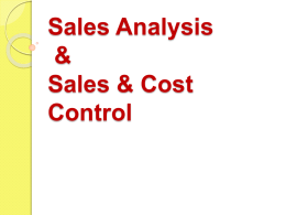 Sales Control and Cost Analysis PPT 6