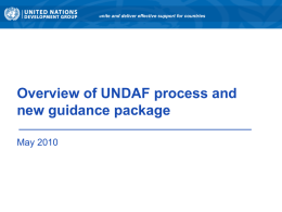 Overview of UNDAF process and new guidance package