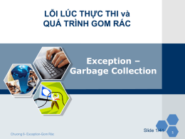 Chương 5: Exception-GarbageCollection
