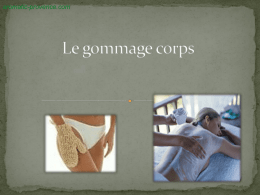 Le gommage corps