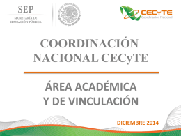 Presentación - Coordinación Nacional de CECyTE
