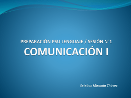 preparación psu lenguaje / clase n°1 comunicación