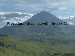 DirectX 11 graphics and procedural world creation