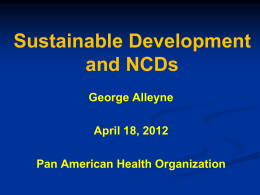 Sustainable Development and NCDs