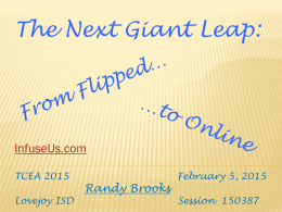 The Next Giant Leap: Flipped to Online
