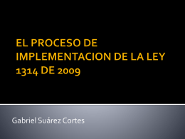 el proceso de implementación de la ley 1314 de 2009