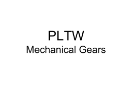 PLTW Mechanical Gears