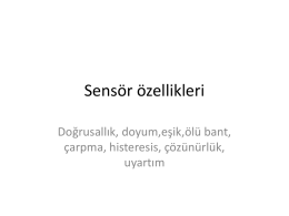 Sens&ouml;r &ouml;zellikleri