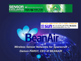 RETHINKING SENSING TECHNOLOGY Beanair社 無線センサ