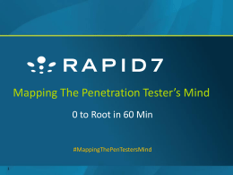 Mapping the Pen Tester`s Mind