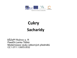 Sacharidy - prezentace