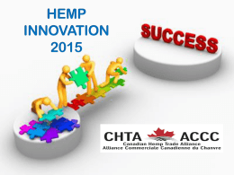 HEMP INNOVATION 2015 - Canadian Hemp Trade Alliance