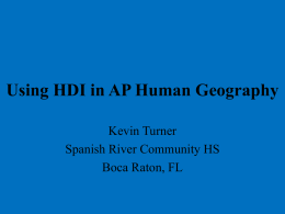 Using HDI in AP Human Geography (1)