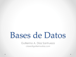 Bases de Datos - guillermodiaz