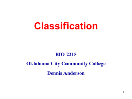 Classification - Oklahoma City Community College