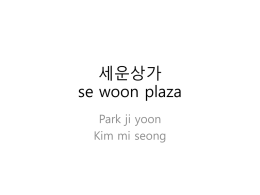 세운상가 se woon plaza Park ji yoon Kim mi seong yejidong, Jonglo