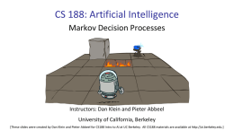 Lecture 8: MDPs I - University of California, Berkeley