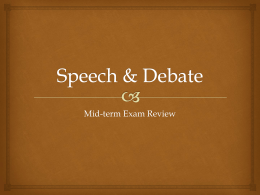 Speech _ Debate midterm review