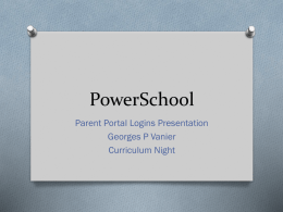 PowerSchool - Georges P. Vanier Junior High School