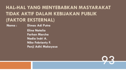 Hal-Hal yang Menyebabkan Masyarakat Tidak