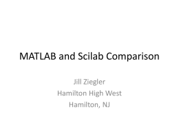 MATLAB and SciLab Comparison