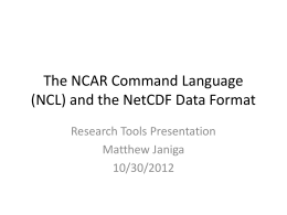 NCL_and_NetCDF