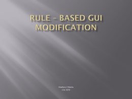 Rule * Based GUI Modification