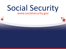 Social Security / Medicare Presentation