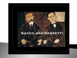 Sacco and Vanzetti Presentation
