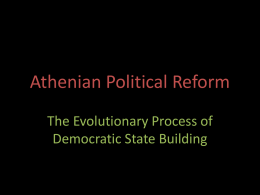 Athenian Political Reform Under Solon, Cleisthenes & Pisistratus