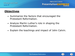 PPT - The Reformation Begins