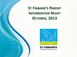 Parent Night Power Point for website 5 Oct 2013