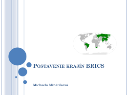 Postavenie krajín BRICS Michaela Mináriková