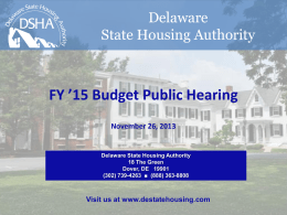 FY2015 Budget Public Hearing Presentation