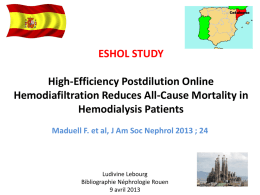 ESHOL STUDY High-Efficiency Postdilution