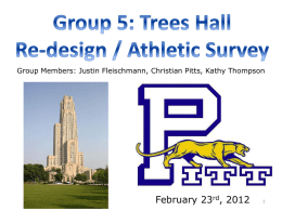 Final Presentation - University of Pittsburgh