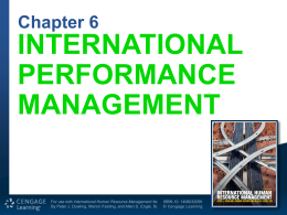 Chapter 6. International Training and Development.