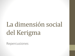 Dimensión Social del Kerigma