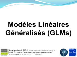 Modèles Linéaires Généralisés (GLM)