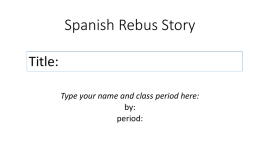 Spanish Rebus Story