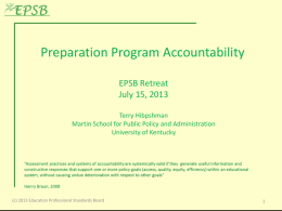 Preparation Program Accountability