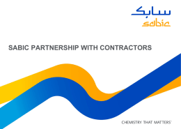 SABIC Contractor Management System PROCESS