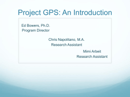 Project GPS: An Introduction - Step-It-Up-2